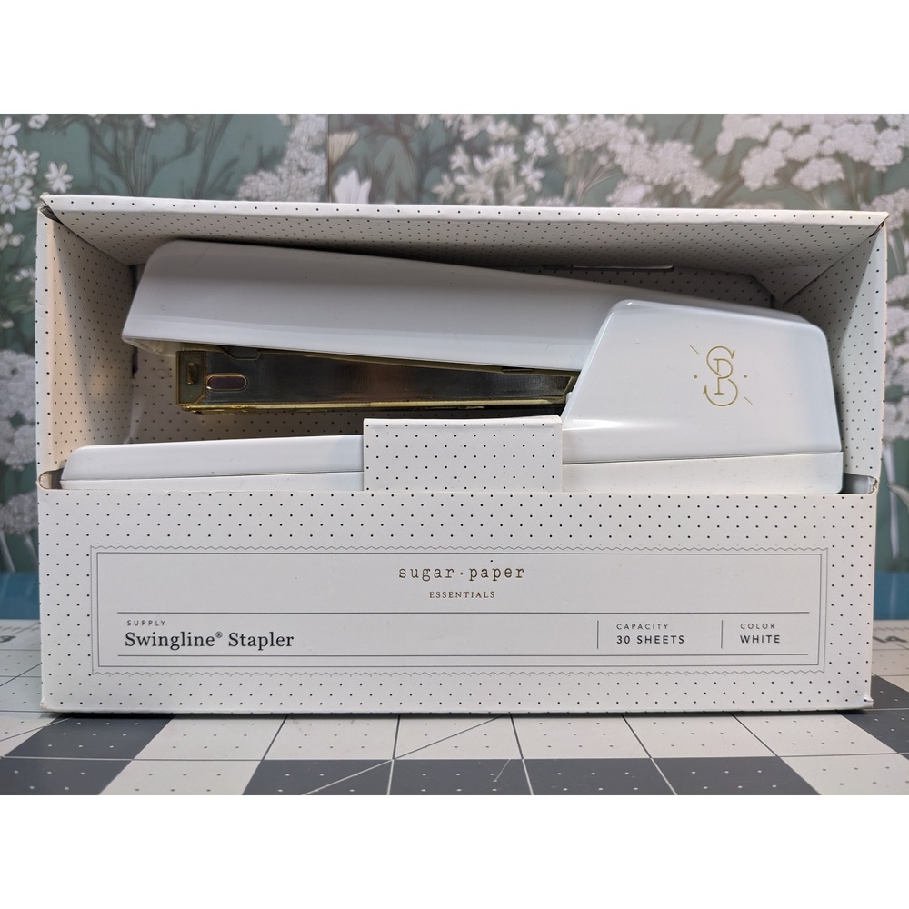 Sugar Paper Essentials Swingline Stapler White Gold S7074710 30 Sheet Capacity